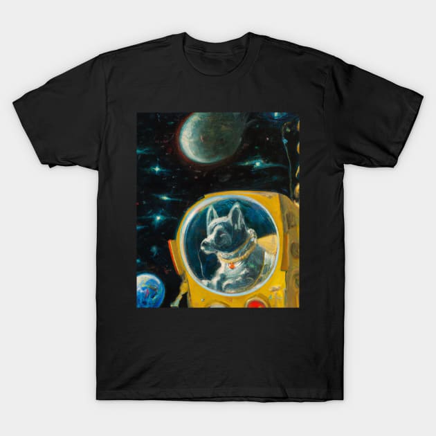 Laika Soviet Space Dog T-Shirt by soulfulprintss8